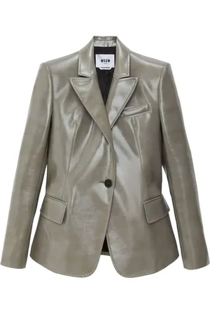 Msgm Faux-leather blazer
