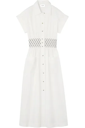 ST. JOHN Poplin shirt dress