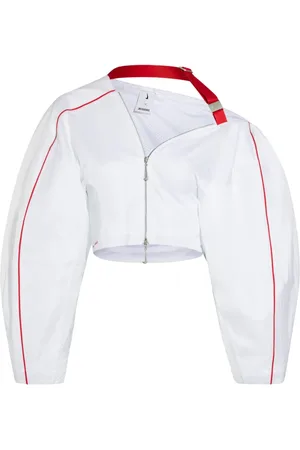Jacquemus X Nike ballon-sleeve cropped bomber jacket