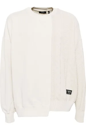 FIVE CM Asymmetric patchwork sweatshirt