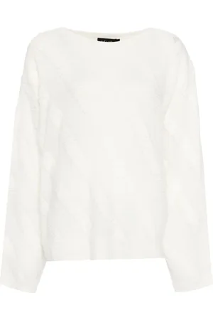 tout a coup Diaganol striped sweatshirt
