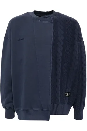 FIVE CM Asymmetric patchwork sweatshirt