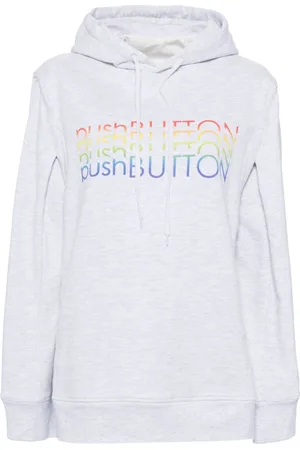 pushBUTTON Logo-print cotton hoodie