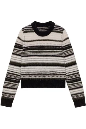 Ganni Patterned intarsia-knit jumper