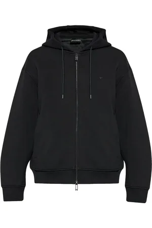 Emporio Armani Zipped drawstring hoodie