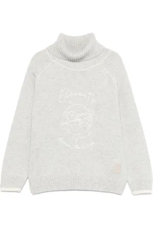 ELEVENTY Logo-embroidered sweater