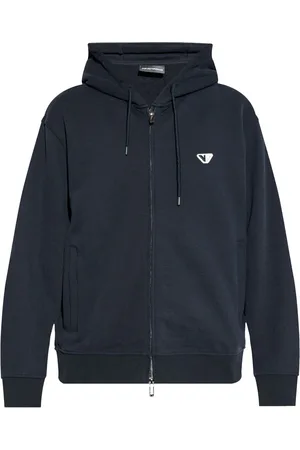 Emporio Armani Embroidered logo zipped hoodie
