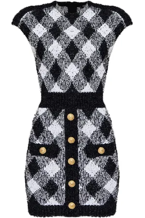 Balmain Button-embellished minidress