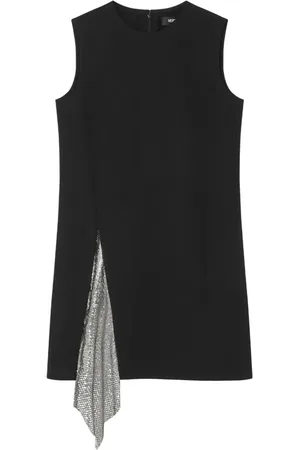 VERSACE Mesh-insert shift mini dress