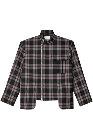 NOIR KEI NINOMIYA Plaid wool-blend jacket