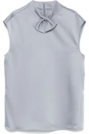 Emporio Armani Bow-collar satin blouse