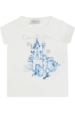 MONNALISA Castle-print cotton T-shirt