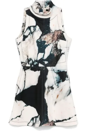 Roberto Cavalli Marble-print mini dress