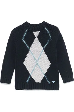 Emporio Armani Intarsia-knit sweater