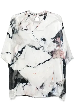 Roberto Cavalli Marble-print blouse