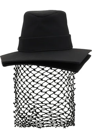 YOHJI YAMAMOTO Mesh-detail wool fedora