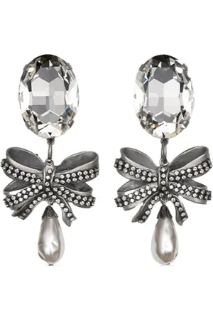 Alessandra Rich Crystal-embellished drop earrings