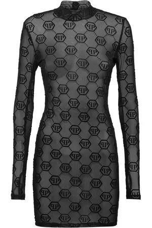Philipp Plein Monogram tulle dress