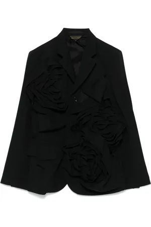 Comme des Garçons Flowers-appliqué blazer