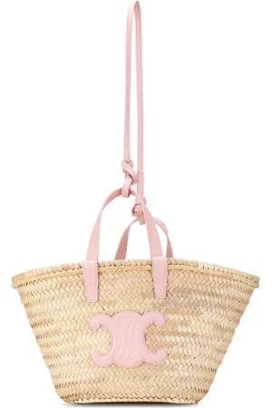 Céline 2023 Teen Triomphe Raffia Panier satchel