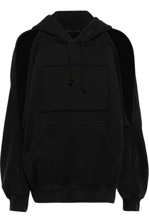 ALAINPAUL Logo-embroidered cotton hoodie