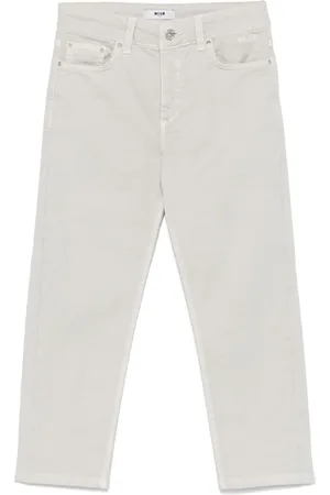 Msgm Logo-embroidered jeans