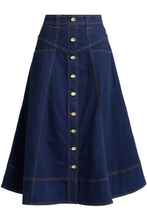AJE Flared denim skirt
