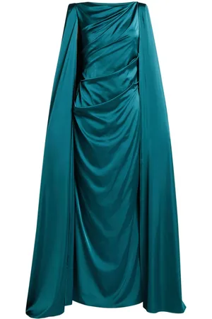 TALBOT RUNHOF Draped cape dress