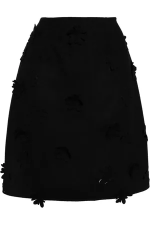 JNBY Floral-embellished A-line skirt