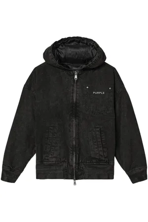 Purple Brand Wordmark canvas hoodie