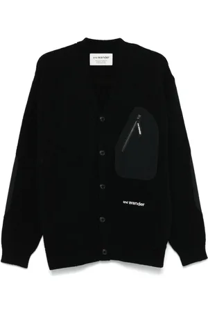 and wander Logo-embroidered cardigan