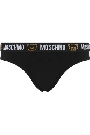 Moschino Logo-waistband stretch-cotton briefs