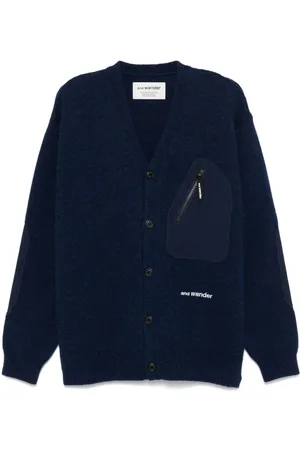 and wander Logo-embroidered cardigan