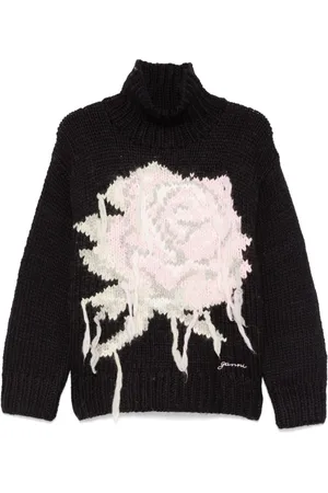 Ganni Rose-intarsia sweater