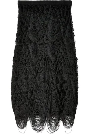 Salvatore Ferragamo Weaved fringed skirt