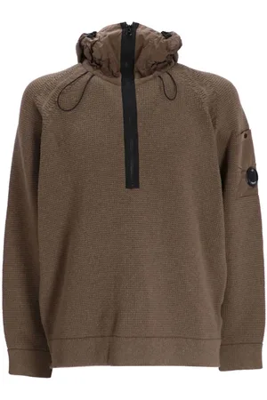 C.P. Company Lens-detail knitted hoodie