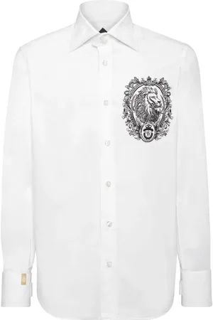 BILLIONAIRE Lion-embroidered shirt