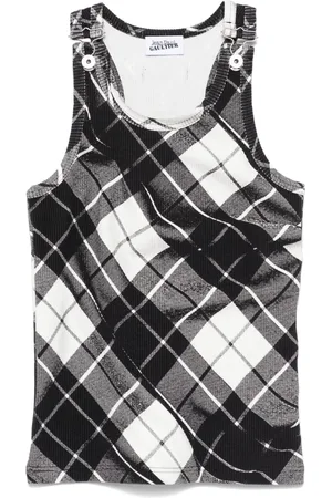 Jean Paul Gaultier The Strapped tartan tank top