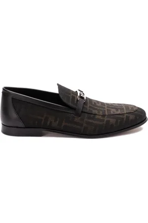 Fendi Logo-jacquard loafers