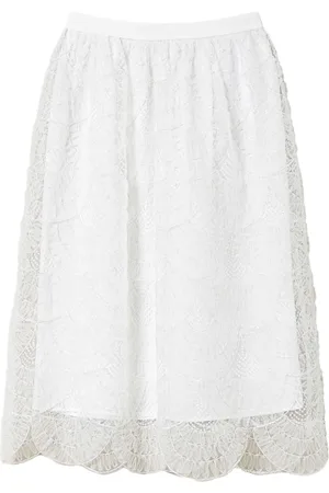Twin-Set Embroidered organza skirt