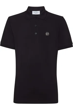 Philipp Plein Logo-patch cotton polo shirt