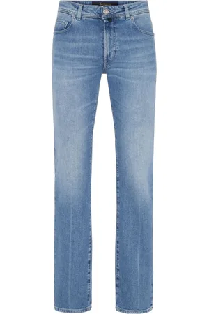 BILLIONAIRE Logo-patch washed straight-leg jeans