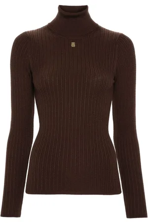 Sandro Logo-plaque ribbed jumper