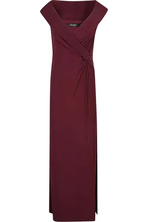 Ralph Lauren Knot-detail wrap gown