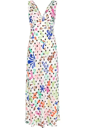 RIXO London Floral dot-print maxi dress