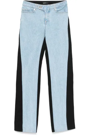 MUGLER Bi-color straight-leg jeans