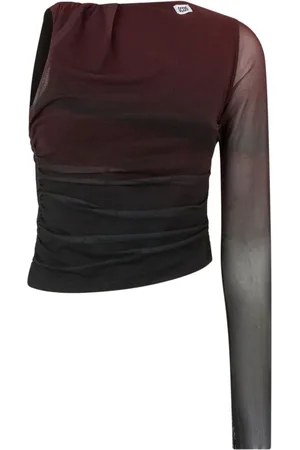 GCDS Creature tulle one-shoulder top