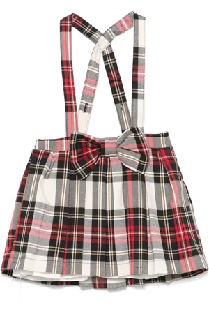 MISS GRANT Bow plaid skirt