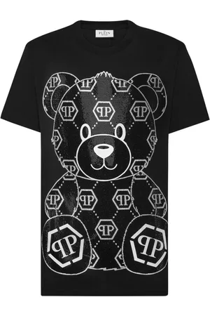 Philipp Plein Teddy Bear-appliqué cotton shirt