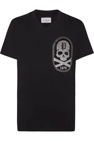 Philipp Plein Skull&Bones-patch cotton t-shirt